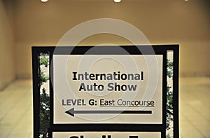 International Auto Show Sign