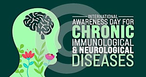 International Awareness Day for Chronic Immunological and Neurological Diseases background. photo