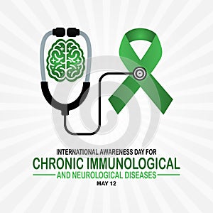 International awareness Day for Chronic Immunological and Neurological Diseases illustration photo