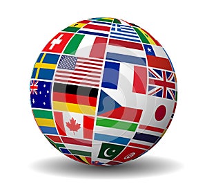 International Business World Flags Globe