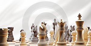 International chess day banner design 3D render