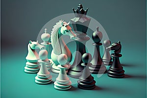 International Chess Day, creative concept. 3D illustration. Generative AI