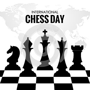 international chess day poster template