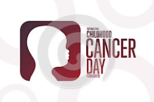 International Childhood Cancer Day. February 15. Holiday concept. Template for background, banner, card, poster with