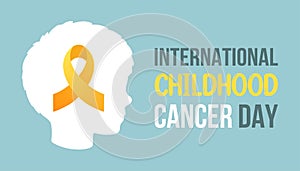 International Childhood Cancer day ICCD is observed every year on February 15. Vector illustration photo