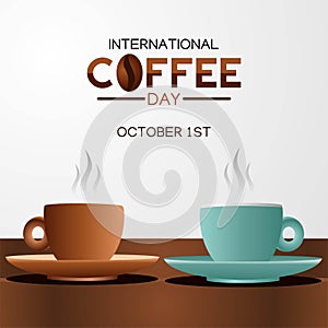 International Coffee Day Vector Illustration