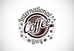 International coffee day vector illustration. Suitable for greeting cards, posters