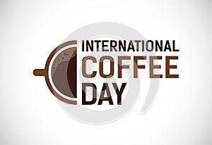 International coffee day vector illustration. Suitable for greeting cards, posters