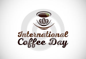 International coffee day vector illustration. Suitable for greeting cards, posters
