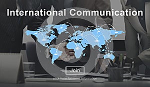 International Communication Connection Networking Website Concept