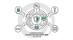 International Computer Security Day Concept