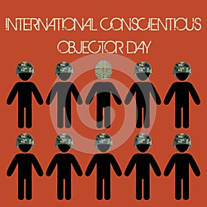 International conscientious objector day vector