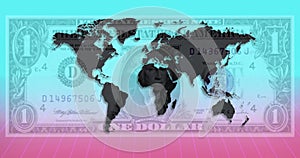 International Currency - World Map - US Dollar
