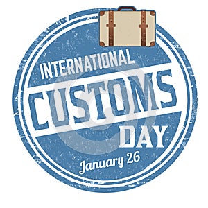 International customs day grunge rubber stamp