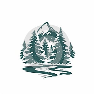 International Day of Action for Rivers and Rivers nature badge logo vector illustration photo