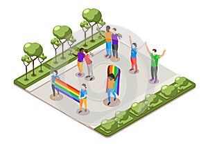 International Day Against Homophobia Isometric Composition photo