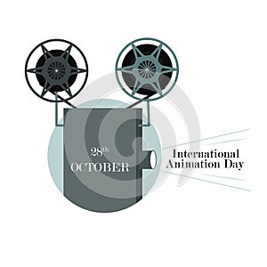 International Day of Animation with a Movie Projector, October 28th.