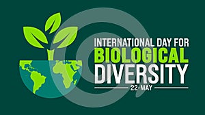 international day for biological diversity background template. Holiday concept. use to background, banner, placard,