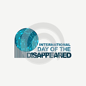 International Day of the Disappeared design with Fingerprint design on earth