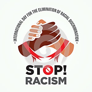 International Day for the Elimination of Racial Discrimination letter for element design