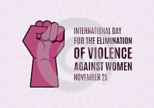 International Day for the Elimination of Violence against Women vector