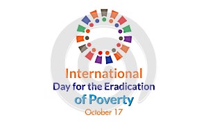 International Day for the Eradication of Poverty October 17 Banner Template Vector Illustration