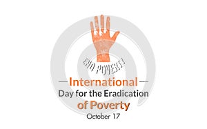 International Day for the Eradication of Poverty October 17 Banner Template Vector Illustration