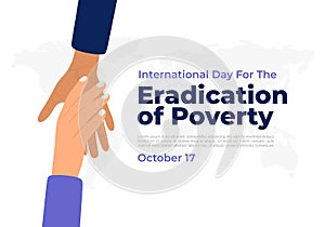 International day for the Eradication of Poverty poster on october 17