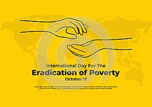 International day for the Eradication of Poverty poster on october 17