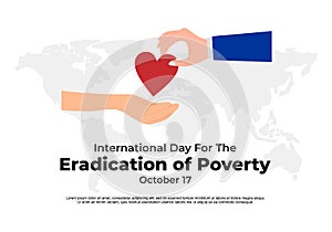 International day for the Eradication of Poverty poster on october 17