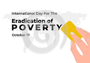 International day for the Eradication of Poverty poster on october 17 photo