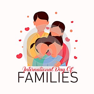 International Day of Families colorful vector template design background