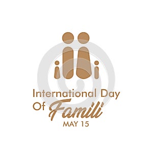 International Day of Families May Vector Template Design Illustration