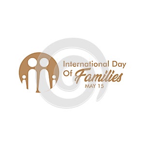 International Day of Families May Vector Template Design Illustration