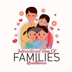 International Day of Families Remittances Colorful vector template design