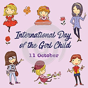 International Day of the Girl Child Graphic and Illustration