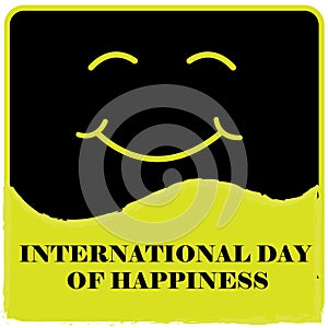 International Day of Happiness banner poster design 20 march