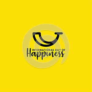 International Day Of Happiness Vector Design For Banner or Background