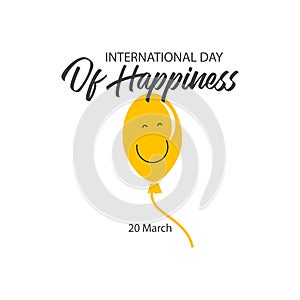 International Day of Happiness Vector Design Illustration