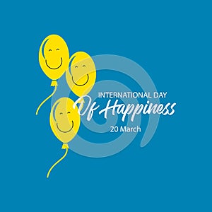 International Day of Happiness Vector Design Illustration