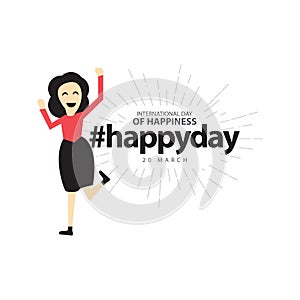 International Day of Happiness Vector Design Illustration