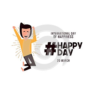 International Day of Happiness Vector Design Illustration