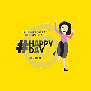 International Day of Happiness Vector Design Illustration
