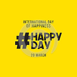 International Day of Happiness Vector Design Illustration