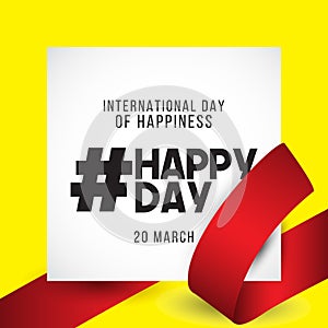 International Day of Happiness Vector Design Illustration