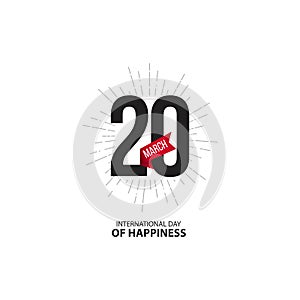 International Day of Happiness Vector Design Illustration