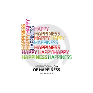 International Day of Happiness Vector Design Illustration