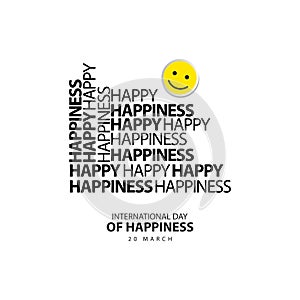 International Day of Happiness Vector Design Illustration