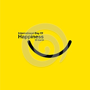 International Day of Happiness Vector Template Design Illustration