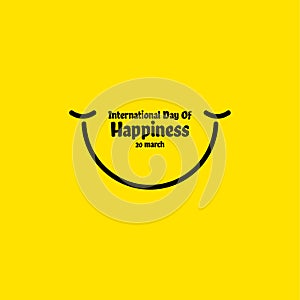 International Day of Happiness Vector Template Design Illustration